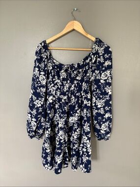 Liberty Love Navy & White Floral Long Sleeve Dress